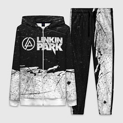 Женский 3D-костюм Линкин Парк Лого Рок ЧБ Linkin Park Rock, цвет: 3D-белый