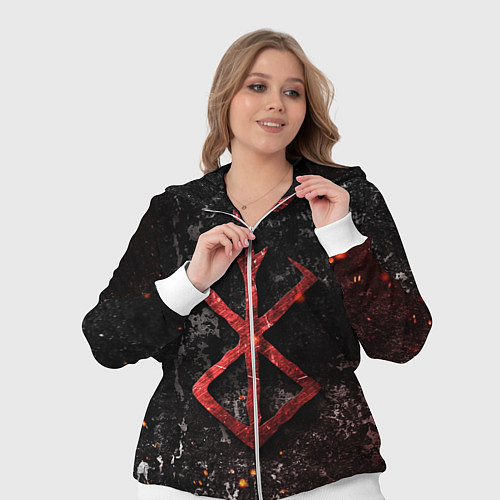 Женский костюм BERSERK LOGO GRUNGE RED / 3D-Белый – фото 3