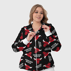 Женский 3D-костюм CHICAGO BULLS БЫКИ УЗОР, цвет: 3D-белый — фото 2