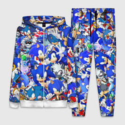 Женский 3D-костюм SONIC СИНИЙ ЁЖ СОНИК, цвет: 3D-белый
