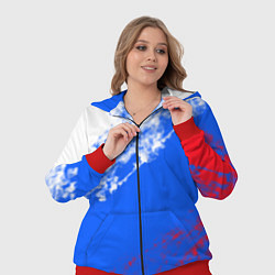Женский 3D-костюм Флаг РФ триколор, цвет: 3D-красный — фото 2