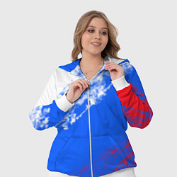 Женский 3D-костюм Флаг РФ триколор, цвет: 3D-белый — фото 2