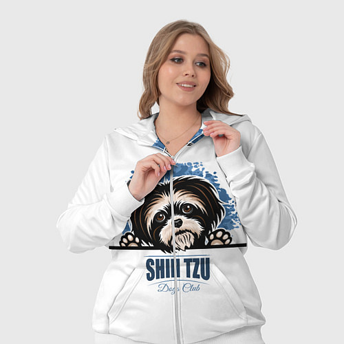 Женский костюм Ши-Тцу Shih-Tzu / 3D-Белый – фото 3