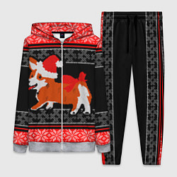 Женский 3D-костюм Новогодний корги Новый Год, цвет: 3D-меланж