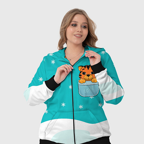 Женский костюм Маленький тигренок в кармане / 3D-Черный – фото 3