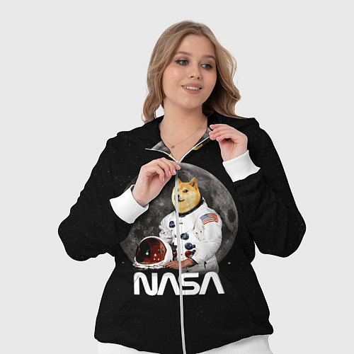 Женский костюм Доги Космонавт Мем Наса Doge / 3D-Белый – фото 3