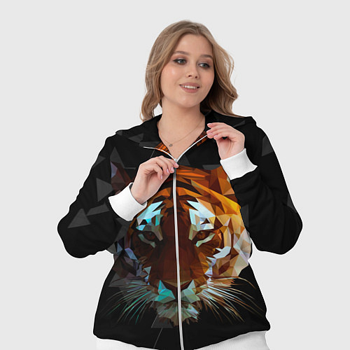 Женский костюм Тигр стиль Low poly / 3D-Белый – фото 3