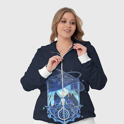 Женский костюм Genshin Impact Mona Мона / 3D-Белый – фото 3