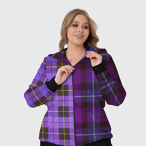 Женский костюм Purple Checkered / 3D-Черный – фото 3