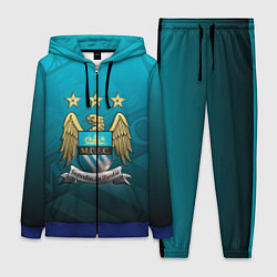 Женский 3D-костюм Manchester City Teal Themme, цвет: 3D-синий