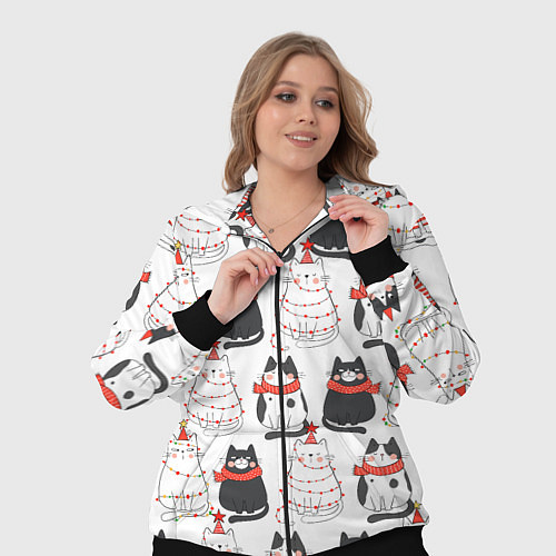 Женский костюм НОВОГОДНИЕ КОТИКИ 2022 / 3D-Черный – фото 3