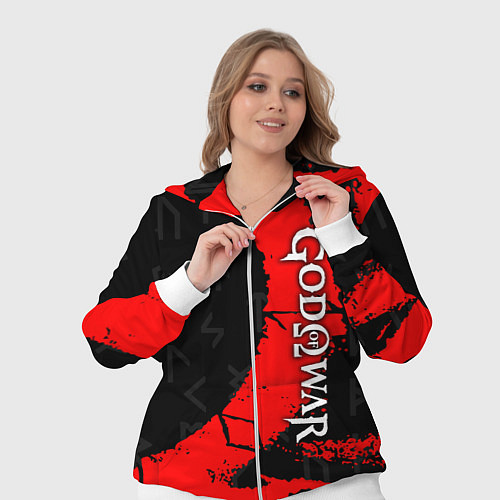 Женский костюм GOD OF WAR СИМВОЛ КРАТОСА / 3D-Белый – фото 3