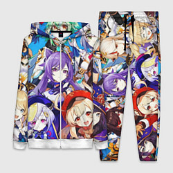 Женский 3D-костюм ГЕРОИ ИГРЫ GENSHIN IMPACT, цвет: 3D-белый