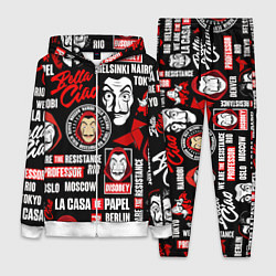 Женский 3D-костюм БУМАЖНЫЙ ДОМ ЛОГОБОМБИНГ LA CASA DE PAPEL, цвет: 3D-белый