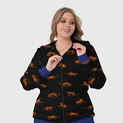 Женский 3D-костюм Тигры паттерн Tigers pattern, цвет: 3D-синий — фото 2