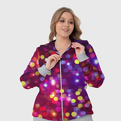 Женский 3D-костюм ПРАЗДНИЧНЫЕ ОГОНЬКИ НОВЫЙ ГОД 2022, цвет: 3D-меланж — фото 2