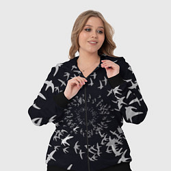 Женский 3D-костюм Веер птиц, цвет: 3D-черный — фото 2