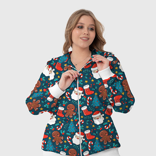 Женский костюм ПОКРЫТО НОВЫМ ГОДОМ! / 3D-Белый – фото 3