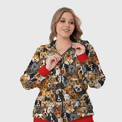 Женский 3D-костюм Собаки Разные Породы, цвет: 3D-красный — фото 2