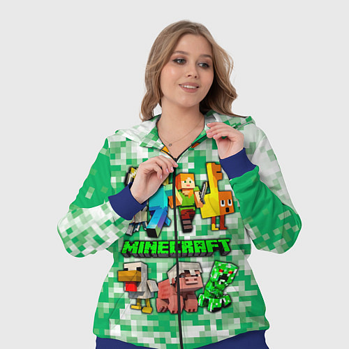 Женский костюм Minecraft персонажи мобы / 3D-Синий – фото 3