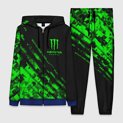 Женский 3D-костюм Monster Energy Текстура, цвет: 3D-синий