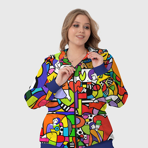 Женский костюм Romero Britto - love collage / 3D-Синий – фото 3