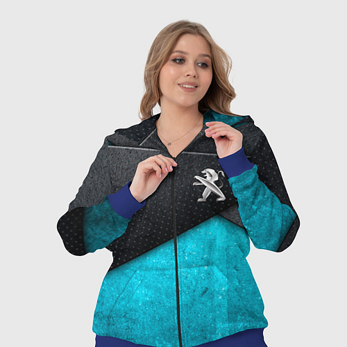 Женский костюм Peugeot: Металл в цвет / 3D-Синий – фото 3