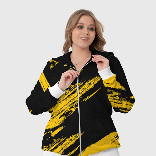 Женский костюм BLACK AND YELLOW GRUNGE ГРАНЖ / 3D-Белый – фото 3