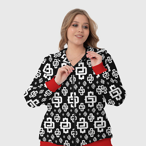 Женский костюм Black Pattern Dope Camo Dope Street Market / 3D-Красный – фото 3