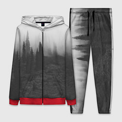 Женский 3D-костюм Туманный лес - туман, цвет: 3D-красный