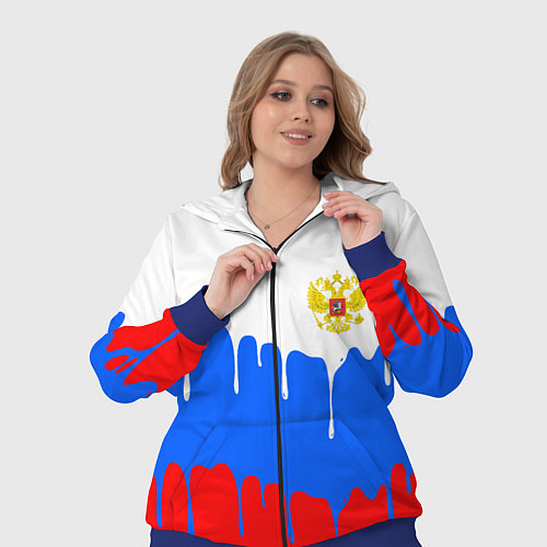 Женский костюм Флаг герб russia / 3D-Синий – фото 3