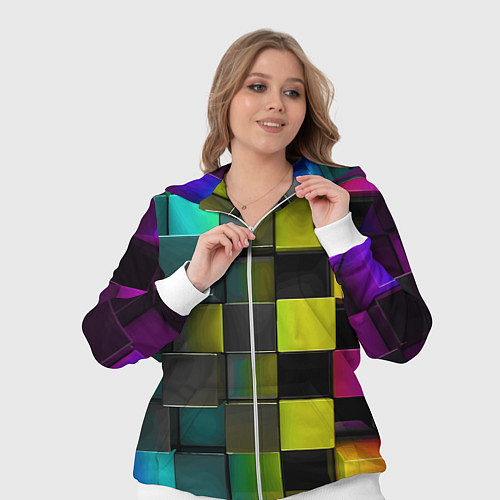 Женский костюм Colored Geometric 3D pattern / 3D-Белый – фото 3