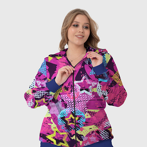 Женский костюм Star Colorful Pattern Fashion Neon / 3D-Синий – фото 3