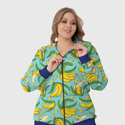 Женский костюм Banana pattern Summer Fashion 2022 / 3D-Синий – фото 3