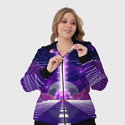Женский 3D-костюм Vaporwave Neon Space, цвет: 3D-черный — фото 2
