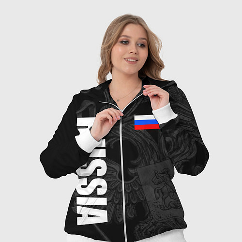 Женский костюм RUSSIA - BLACK EDITION / 3D-Белый – фото 3