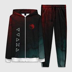 Женский 3D-костюм The witcher Волк Черные Молнии, цвет: 3D-белый