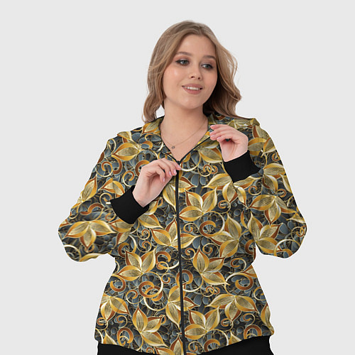 Женский костюм Текстурные узоры / 3D-Черный – фото 3