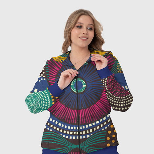 Женский костюм Африка Орнамент / 3D-Синий – фото 3
