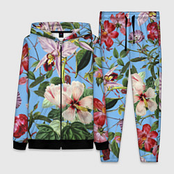 Женский 3D-костюм Цветы Сине-Цветочный Букет, цвет: 3D-черный