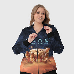 Женский 3D-костюм Dune: Spice Wars песчаные дюны и рука с базой, цвет: 3D-черный — фото 2