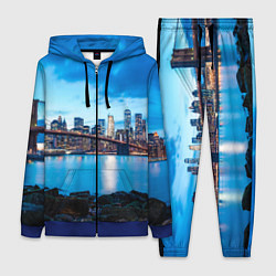 Женский 3D-костюм Закат в мегаполисе, цвет: 3D-синий