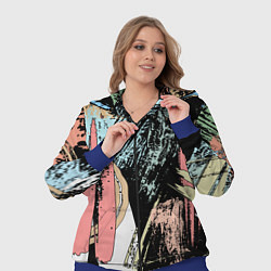 Женский 3D-костюм Абстрактные мазки цветной краской abstraction, цвет: 3D-синий — фото 2