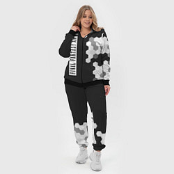 Женский 3D-костюм FINAL FANTASY XIV на темном фоне с сотами, цвет: 3D-черный — фото 2