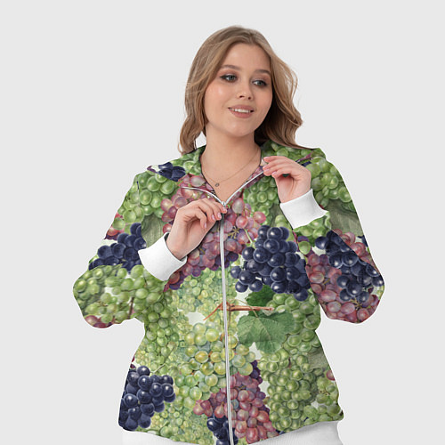 Женский костюм Кисти Винограда / 3D-Белый – фото 3