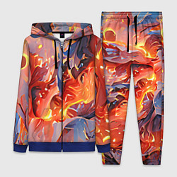 Женский 3D-костюм Lava & flame, цвет: 3D-синий