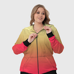 Женский 3D-костюм Красно-желтый градиент, цвет: 3D-черный — фото 2