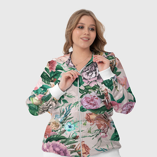 Женский костюм Color floral pattern Expressionism Summer / 3D-Белый – фото 3