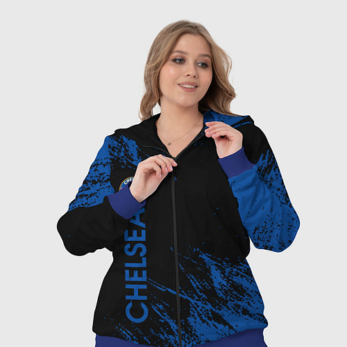 Женский костюм Chelsea текстура / 3D-Синий – фото 3