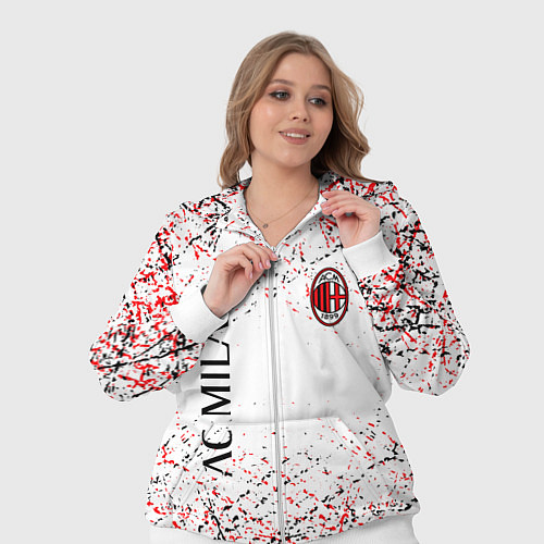 Женский костюм Ac milan logo / 3D-Белый – фото 3